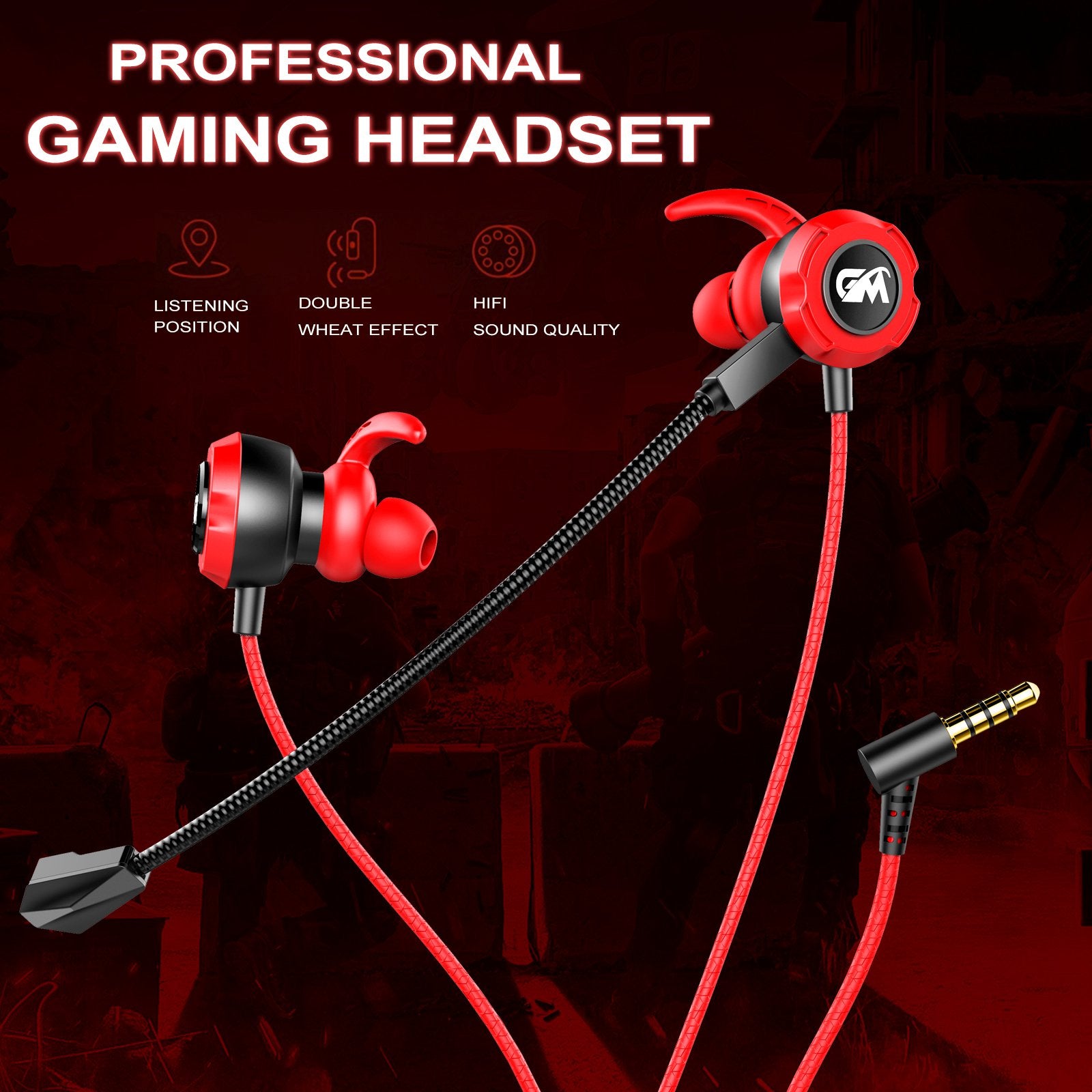 TF-3 HiFi Stereo Headset 3.5mm Wired E-Sports Gaming Music In-ear Earphone with Dual Microphone TF-3 HiFi Stereo Headset 3.5mm Wired E-Sports Gaming Music In-ear Earphone with Dual Microphone